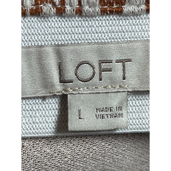 Loft Animal Print Skirt L Brown Chic Urban Dainty Euro Summer Preppy Classic 80s - Picture 2 of 9